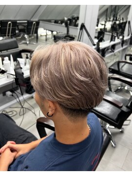 ビーチ ヘア メイク 綱島店(BEACH hair make) 透明感ラベンダーアッシュの、爽やかフェードショート
