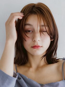 アンダーバーホワイト 鳳店(_WHITE) レイヤーカット×チョコレートブラウン