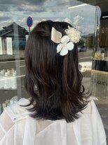 結び(musubi) ワンカラーブラウン×hair set