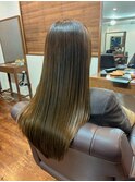 髪質改善カット+クオライン縮毛矯正+3step　トリートメント19000