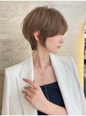 レイヤーショートボブ/韓国風/20代30代40代50代/顔周りカット
