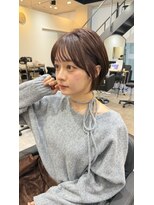 アグ ヘアー ネスト 茨木店(Agu hair nest)&nbsp;大人可愛い20代30代40代丸み小顔ショートボブマッシュ