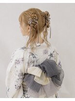 ウィールール 札幌店(WE RULE)&nbsp;20代30代 浴衣ヘア ダブルお団子 クラゲヘア ヘアセット