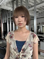 パーク(PAAQ)&nbsp;ダブルカラー＆ブリーチ/レイヤーハッシュボブ/ヘーゼルベージュ