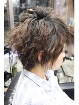 オーバーキャプテンネイキッド(OVER CAPTAIN NAKED)&nbsp;ツイストピンパーマ　（学生ショート）