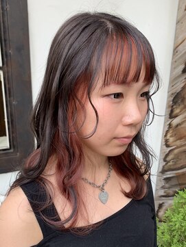 ヘアー アイス カンナ(HAIR ICI Canna) インナーカラー×グレー×ピンク