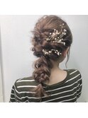 【GiseL】ミディアムレングス用編みおろしスタイル　ヘアセット
