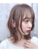 エアリーミディ  ロングボブ　ロブ　外ハネ
