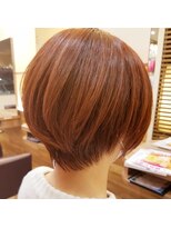 ブレス バイ ファースト 大和吉岡店(Breath by first)&nbsp;丸みショートボブ×ピンクベージュ【stylist西條】