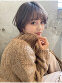 大人可愛いグレージュマッシュショート