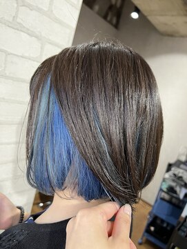 ビスイル 秋葉原店(Vis ill) インナーカラー/ケアブリーチ/ミニボブ/内巻き/小顔