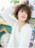 大人かわいいくせ毛風春パーマ小顔ミディh2戸田公園20代30代40代