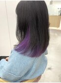 《花屋併設》インナーカラーパープルケアブリーチ◎20代30代40代