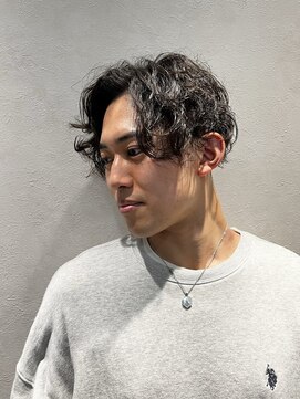 キタセンジュバーバー バイ ティーズ(KITASENJU BARBER by T's) 波巻きミックスパーマ　ミディアム