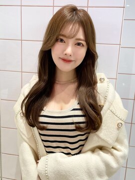 ルームバイシー 新宿(Loom. by Sea) 韓国風前髪/シルキーベージュ/グレージュカラー/斜めバング