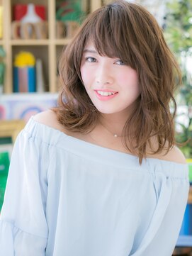 カバーヘア イヴ 戸頭店(COVER HAIR EVE) バレイヤージュ大人可愛い小顔ランダムパーマc4戸頭20代30代40代