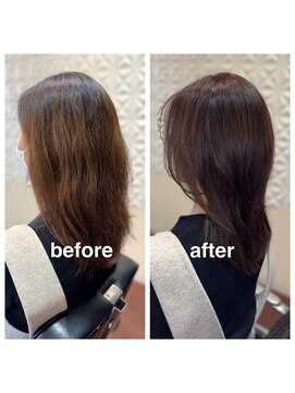 アウラ(aura) カット+ハーバルカラー+艶髪トリートメント