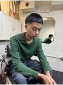 べリーショートダークアッシュニュアンスパーマ韓国マッシュ