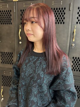 アチーブリス(achieve Liss) ブリーチなしカラーカシスブラウンストレートロングヘア20代30代