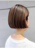 ボブショートボブ縮毛矯正ベージュグレージュ門前仲町