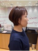 【大人世代人気】くびれショート×やわらかピンクベージュ