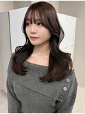 ダークグレージュ くびれヘア 韓国ヘア 髪質改善