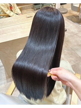 ザックジングウ 表参道(ZACC JINGU) 矢野口の巻ける縮毛矯正×艶カラー【美髪矯正ストレート】