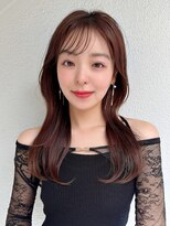 アフロート 錦糸町(AFLOAT)&nbsp;20代30代/小顔レイヤー/ワンホンレイヤー/ピンクベージュ/前髪