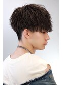 無造作前下がりマッシュ