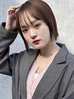 ラミエバイメルト 下北沢(lamie by melt) レイヤーボブ大人ショートケアブリーチミルクティーベージュ下北