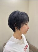 大人かわいい丸みショートボブ.