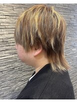 パッション 長町南店(PASSION)&nbsp;平成！前下がりウルフ金メッシュヘア