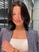 ロンド 銀座(Lond)&nbsp;☆春日☆縮毛矯正ミルクブラウンダウンバングダークパープル126
