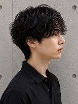 クリアオム 蕨(CLEAR homme) メンズ ニュアンスパーマ 黒髪 韓国風ナチュラルマッシュ