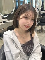 アクロ 梅田店(ACRO)&nbsp;透明感ブラウンタイト切りっぱなしボブ