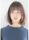 ひし形シルエット毛先パーマふんわりワンカールボブ
