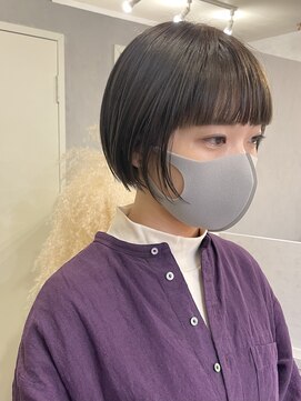 エニタイム(Anytime) 丸みのあるショートボブ ワイドバング