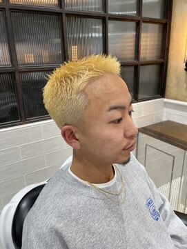 バーバーブロス 吉祥寺店(BARBER BROS) 【LUDLOW BROS.】MasatakaYuma 金髪ブリーチ イエロー