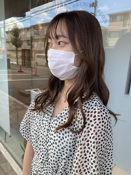 リル 住吉店(LiL) チョコレートブラウン×レイヤーカット→2022 金岡