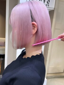 ベレーザ 渋谷(BELEZA) ba1995大人ガーリーラベンダーベージュ切りっぱなしマッシュボブ