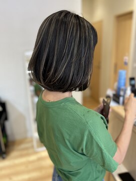 スプレンド センター南(SPLENDO hair nail supply&co.) ミディアムヘア/ ハイライトカラー/ミルクティーベージュ/