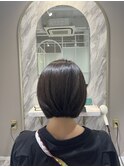 アッシュブラウンすっきりショートボブ