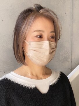 トト 船橋店(toto.) 黒髪/グレーベージュ/レイヤーロング/前髪パーマ[西船橋/津田沼]