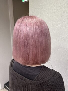アジールヘア 所沢プロペ通り店(agir hair) ぱっつんハイトーンブリーチ２回ボブショートボブ所沢