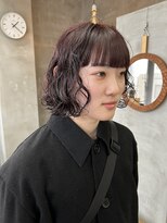 テトヘアー(teto hair)&nbsp;ボブパーマ　ウェーブ　くるくる　スパイラル　レッドカラー