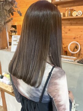 ビスクヘアデザイン(bisq hair design) セミロング/ミディアム/艶感/髪質改善/ベージュ/グレージュ