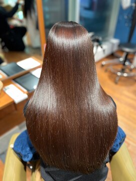 TJ天気予報 3mm 尾西店 「ビフォーアフターあり」うる艶ロング「縮毛矯正」