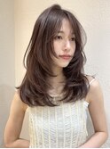 ザクザクレイヤーカット巻き方簡単ミディアムロング韓国渋谷