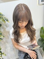 ペレ 栄店(PELE) デザインカラー/レイヤーカット/ウェットヘア/オリーブベージュ