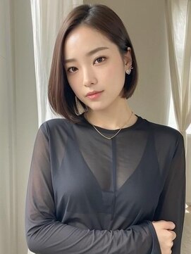 クイーン バイ ノイズ 西院(QUEEN by noism) 大人可愛い20代30代40代小顔ウルフレイヤーボブ丸みショートボブ